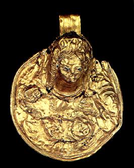 Gold medalion found at Armavir.
Second to first centuries B.C.